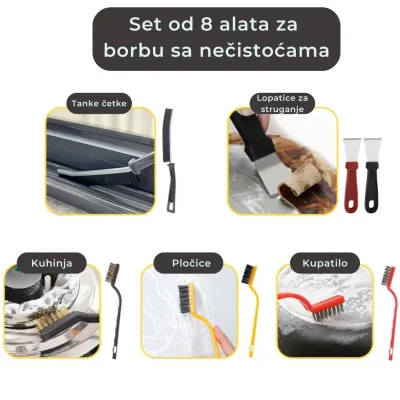 Set od 8 četki i dodataka za čišćenje | Brush Set Pro - Slika 2