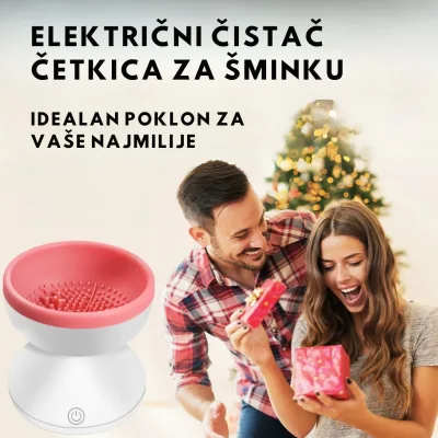 CleanBlend - Električni čistač četkica za šminku pogodna za tečni puder, korektor, konturu, rumenilo i senke.