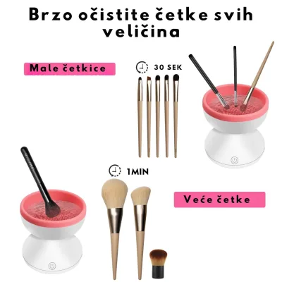 CleanBlend - Električni čistač četkica za šminku pogodna za tečni puder, korektor, konturu, rumenilo i senke. - Slika 6