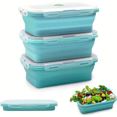 FlexiFresh | Silikonske sklopive posude (4 komada 350/500/800/1200ML) - Slika 4