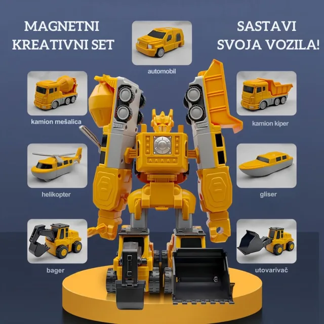 Magnetni Građevinski Transformer Set 2026 | MagBuild - Slika 2