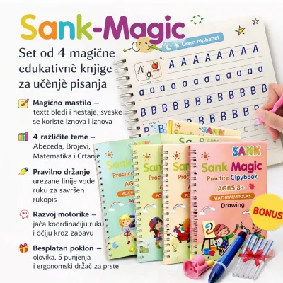 Sank-Magic – Set od 4 magične edukativne knjige za učenje pisanja - Slika 5