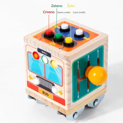 Montesori drvena edukativna igračka 6u1 LearningCube