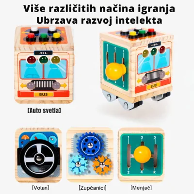 Montesori drvena edukativna igračka 6u1 LearningCube - Slika 2
