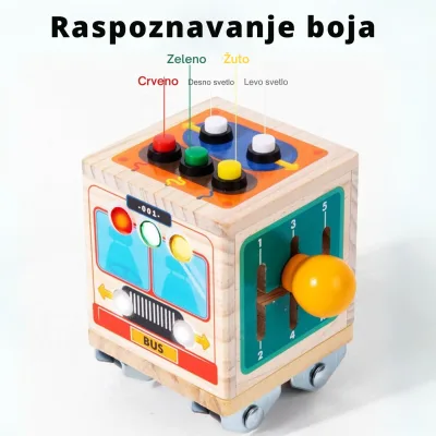 Montesori drvena edukativna igračka 6u1 LearningCube - Slika 5