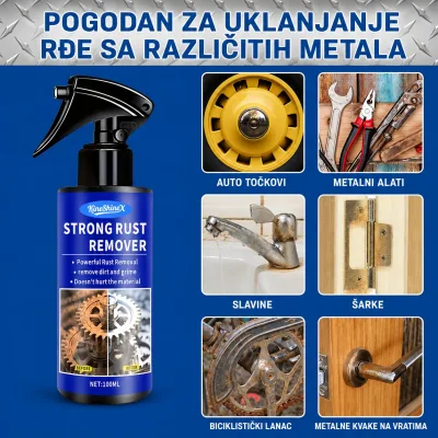 Rust Cleaner – Moćni sprej za uklanjanje hrđe i oksidacije (100 ml) - Slika 3