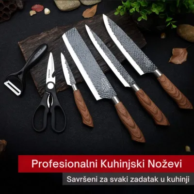 Set kuhinjskih noževa BlackEdge Pro Profesionalni kvalitet, izgled i preciznost u svakom sečenju - Slika 2