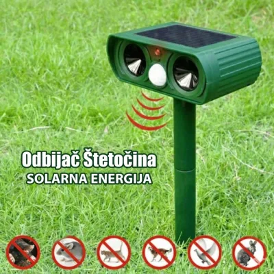 SonicGuard – Solarni ultrazvučni rasterivač životinja i štetočina