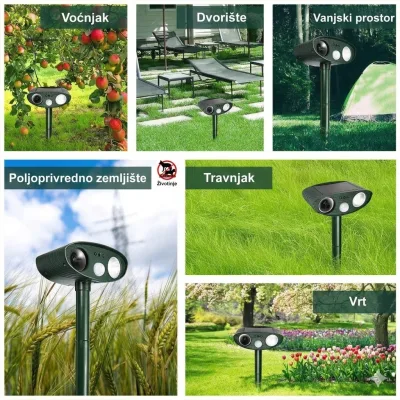 SonicGuard – Solarni ultrazvučni rasterivač životinja i štetočina - Slika 3