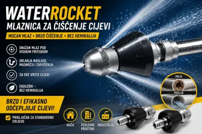 WaterRocket - Alat za čišćenje cevi pod visokim pritiskom