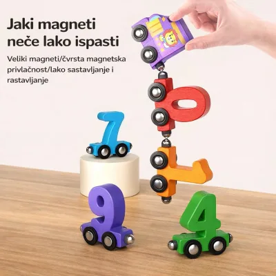 MagniTrain – Edukativni drveni magnetni vozić sa brojevima (0-10) - Slika 5